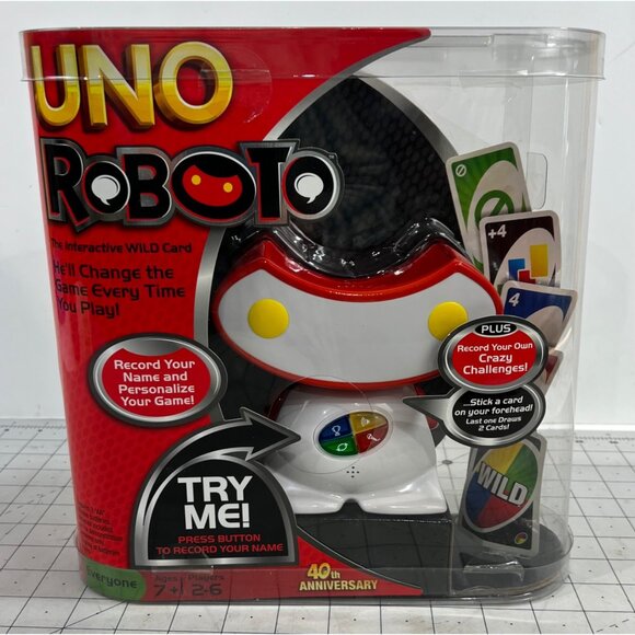 Mattel Uno Roboto Interactive Card Game 40th Anniversary Edition NIB - Picture 1 of 10